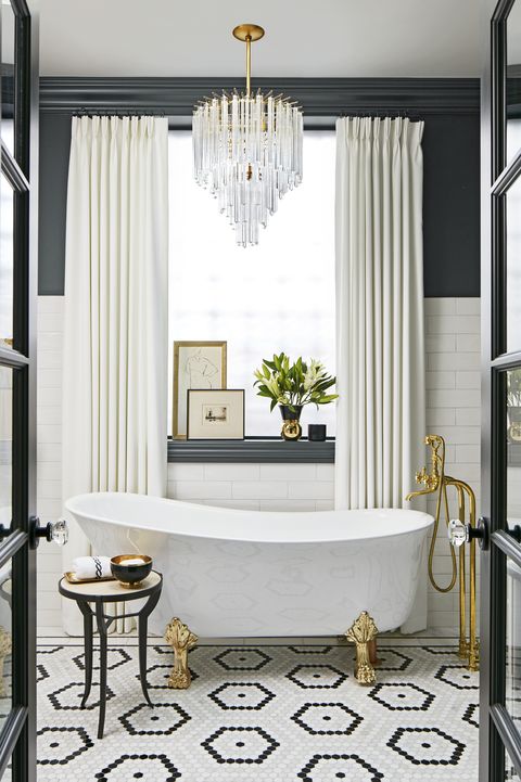 glam black bathroom