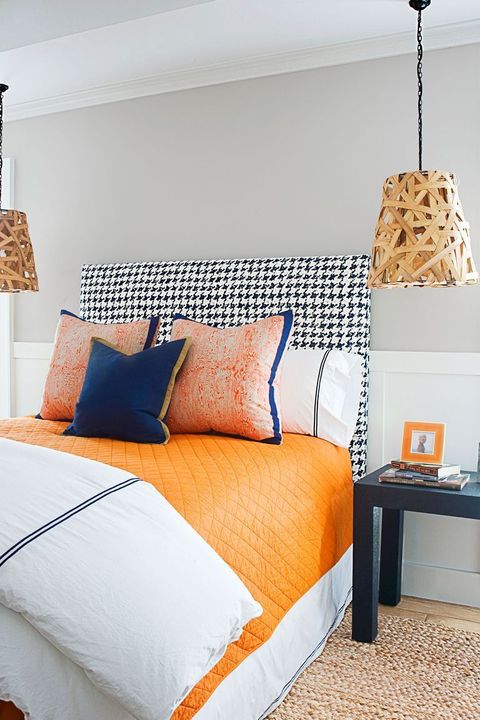 bedroom ideas, two tone walls