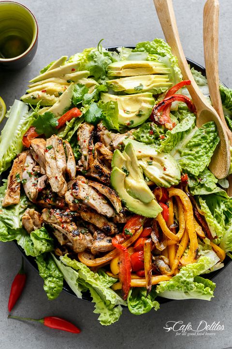 Grilled Chili Lime Chicken Fajita Salad - Grilled Chicken Recipes