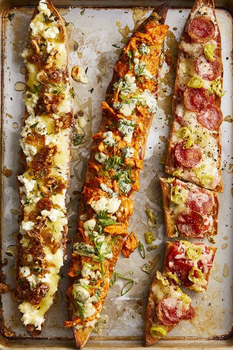 rotisserie chicken recipes   baguette pizzas