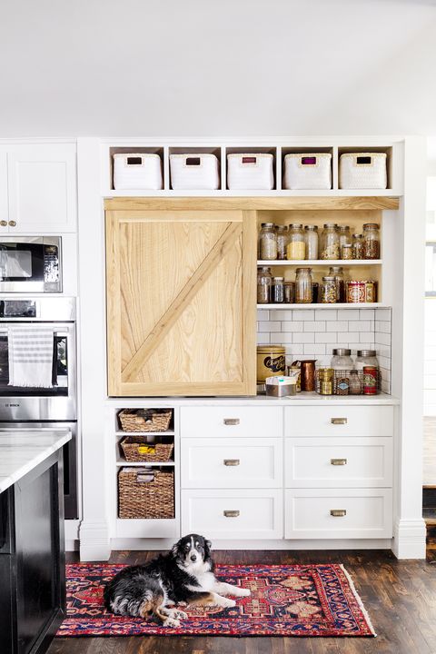 pantry organization ideas - sliding barn door