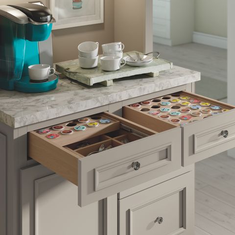 K-Cup drawer insert by Decora Cabinetry