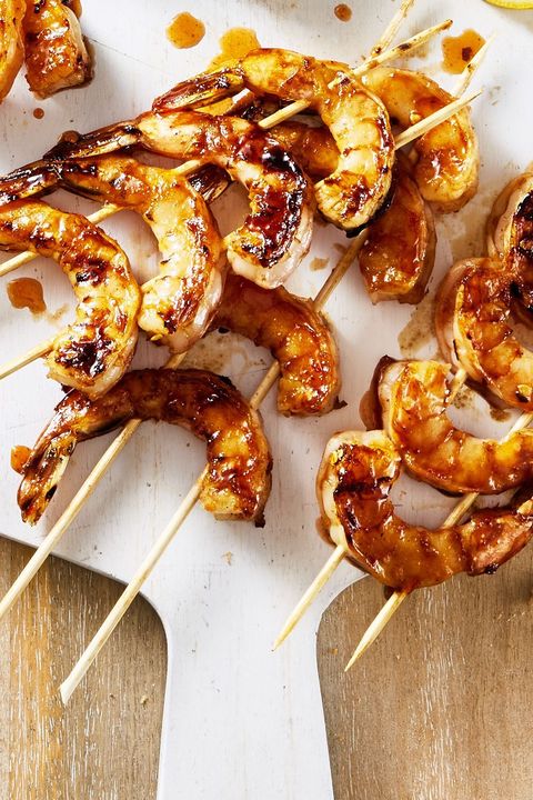 chili honey garlic shrimp kebabs