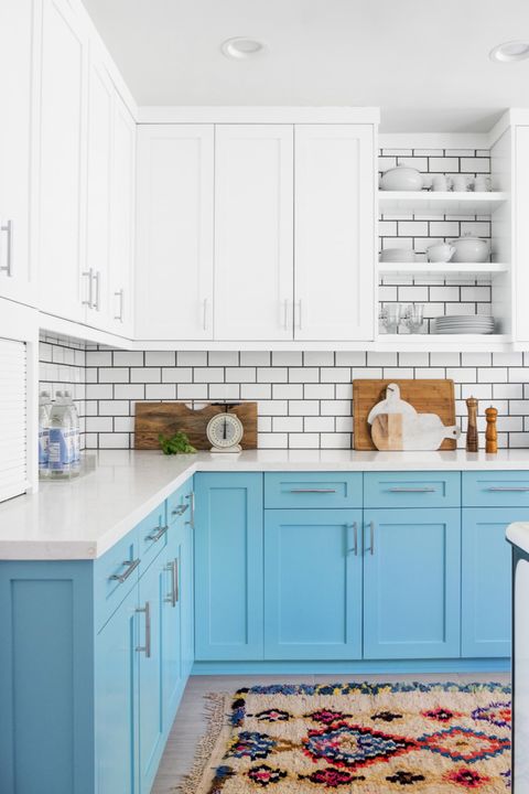 blue kitchen