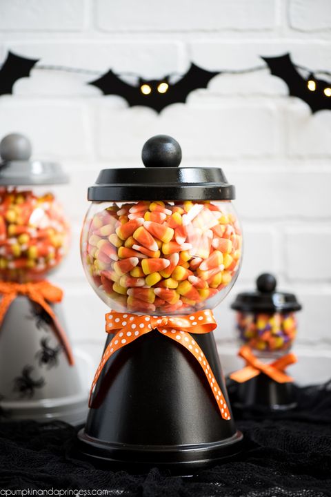 fall crafts candy jar