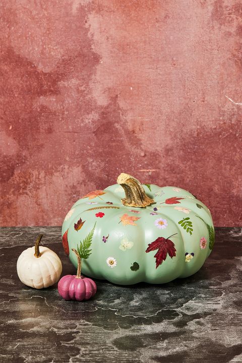 flower pumpkin decoupage