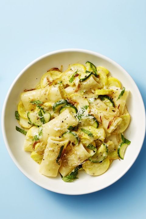 summer squash, mint, and pecorino pasta recipe