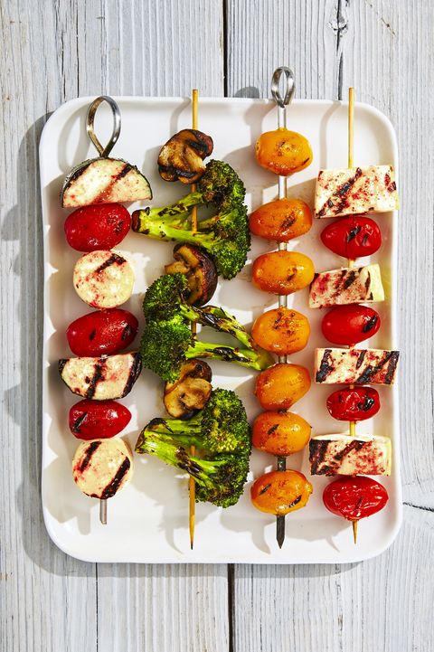 rainbow veggie kabobs   4th of july appetizers