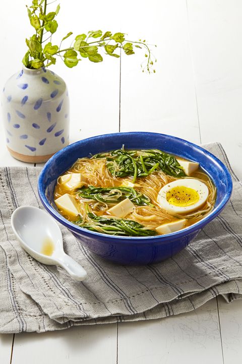 low calorie meals miso spinach noodles