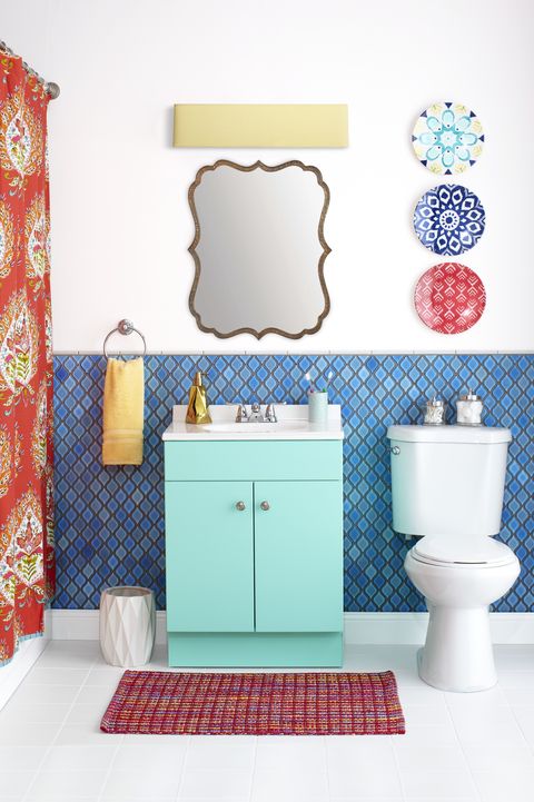 colorful bathroom