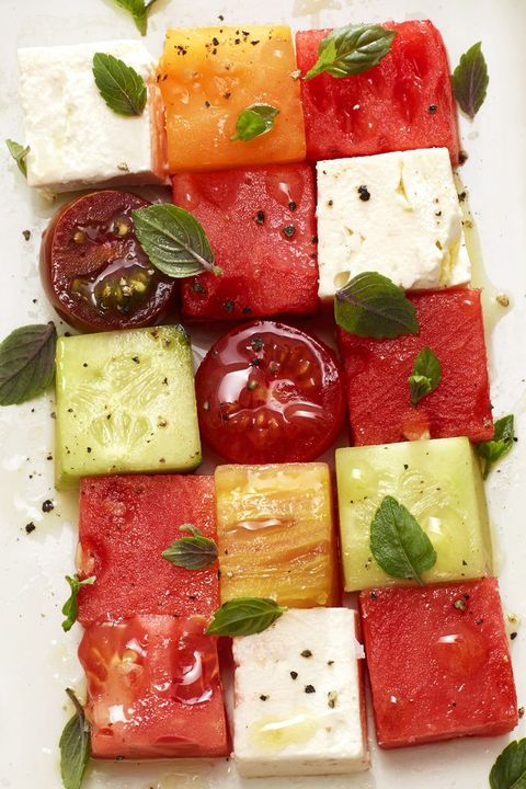 melon mosaic   4th of july appetizers