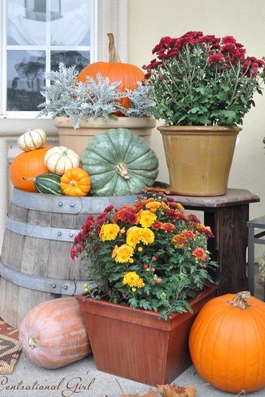 fall porch decor