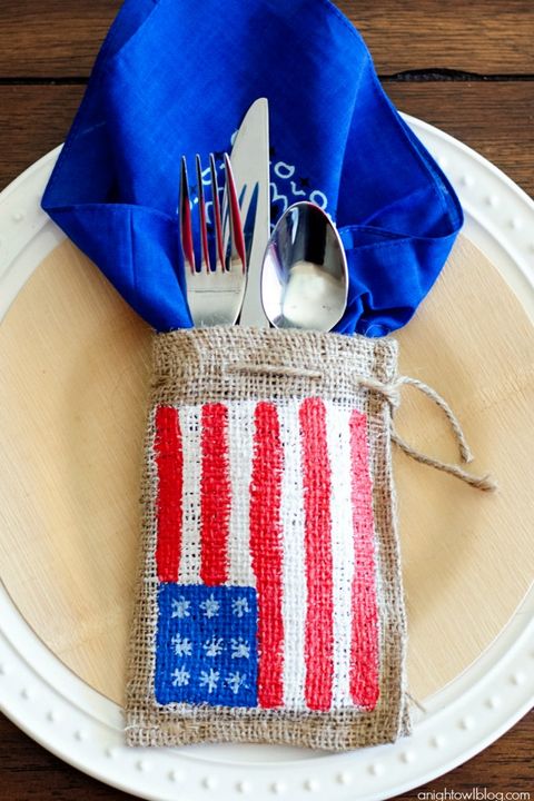 4th of july utensil holders