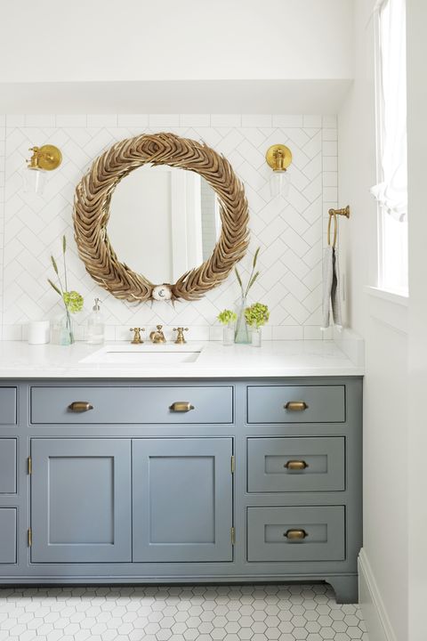 blue-gray bathroom