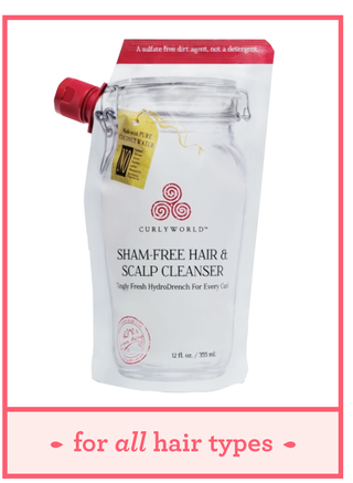 curlyworld sham free hair  scalp cleanser